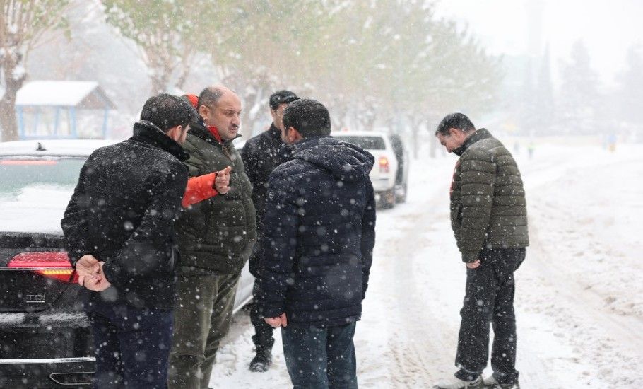 BAŞKAN GÜLPINAR, KARLA MÜCADELEYİ SAHADA İNCELEDİ